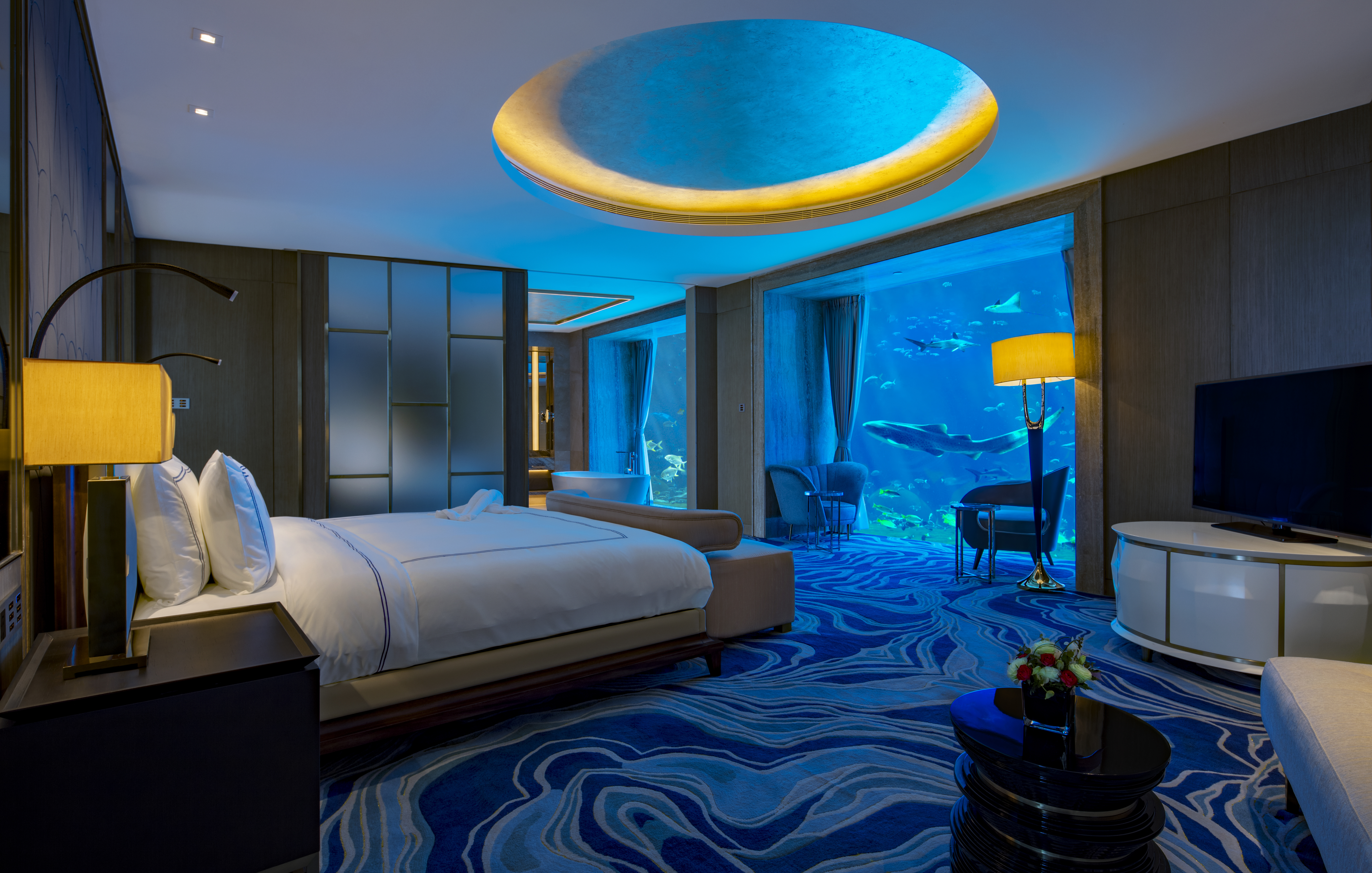 Poseidon Underwater Suite Bedroom 波塞冬水底套房卧室15.4M